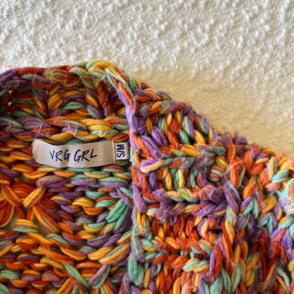 VRG Girl Multicolor Knit Cardigan - Picture 2 of 7